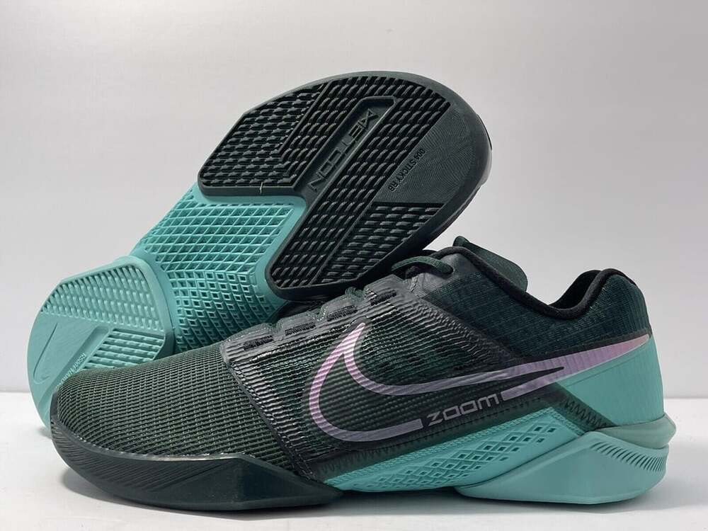 Nike Zoom Metcon Turbo 2 Size 12 Black Teal Training Shoes dh3392-393 New!!